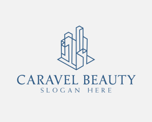 Modern Cityscape Buildings logo design