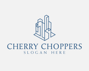 Modern Cityscape Buildings logo design