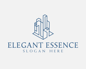 Modern Cityscape Buildings logo design