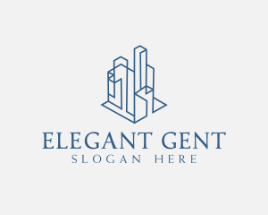 Modern Cityscape Buildings logo design