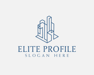 Modern Cityscape Buildings logo design