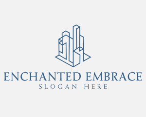 Modern Cityscape Buildings logo design