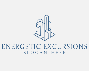 Modern Cityscape Buildings logo design