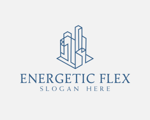 Modern Cityscape Buildings logo design