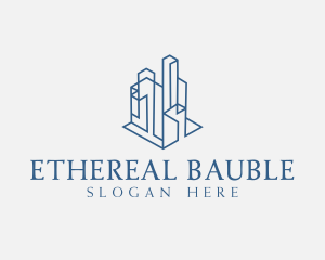 Modern Cityscape Buildings logo design