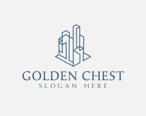 Modern Cityscape Buildings logo design