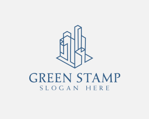 Modern Cityscape Buildings logo design