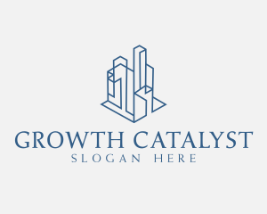 Modern Cityscape Buildings logo design