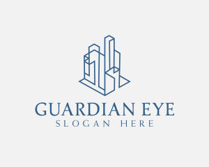 Modern Cityscape Buildings logo design