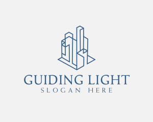 Modern Cityscape Buildings logo design