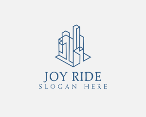 Modern Cityscape Buildings logo design