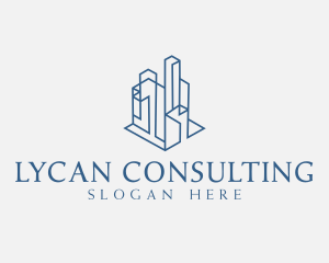 Modern Cityscape Buildings logo design