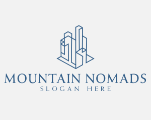 Modern Cityscape Buildings logo design