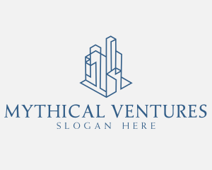 Modern Cityscape Buildings logo design