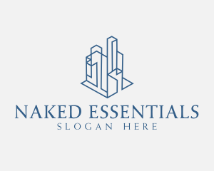 Modern Cityscape Buildings logo design