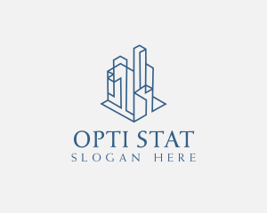 Modern Cityscape Buildings logo design