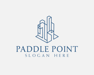 Modern Cityscape Buildings logo design