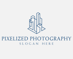 Modern Cityscape Buildings logo design