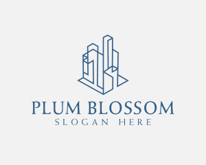 Modern Cityscape Buildings logo design