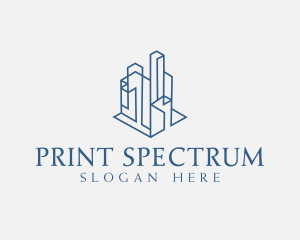 Modern Cityscape Buildings logo design