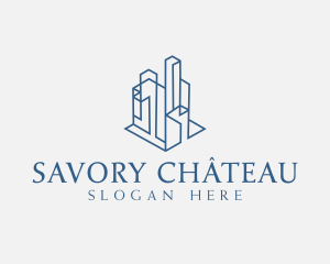 Modern Cityscape Buildings logo design