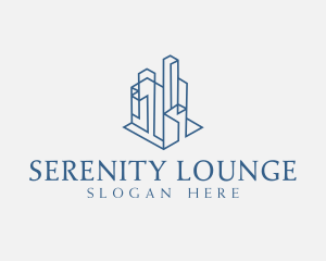 Modern Cityscape Buildings logo design