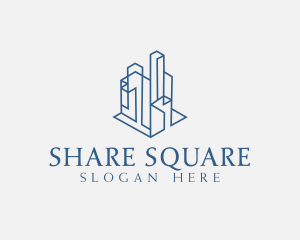 Modern Cityscape Buildings logo design