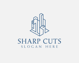 Modern Cityscape Buildings logo design