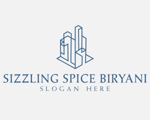 Modern Cityscape Buildings logo design