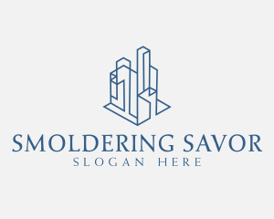 Modern Cityscape Buildings logo design