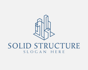 Modern Cityscape Buildings logo design