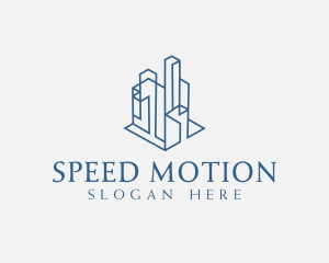 Modern Cityscape Buildings logo design