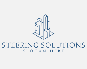 Modern Cityscape Buildings logo design