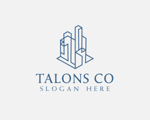 Modern Cityscape Buildings logo design