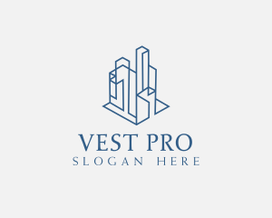 Modern Cityscape Buildings logo design