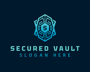 Cyber Tech Shield logo design