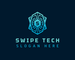 Cyber Tech Shield logo design