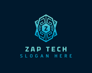 Cyber Tech Shield logo design