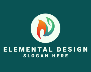 Natural Leaf Fire logo design