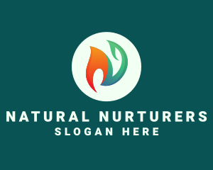 Natural Leaf Fire logo design