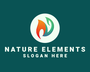 Natural Leaf Fire logo design