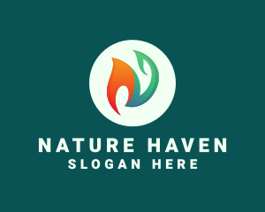 Natural Leaf Fire logo design