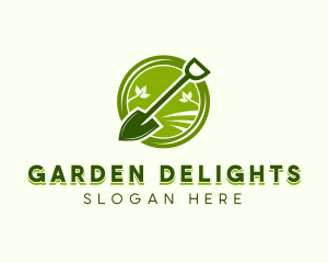 Garden Lawn Shovel logo design