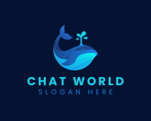 Ocean Whale Marine logo design