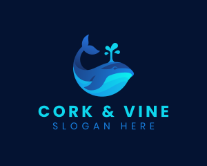 Ocean Whale Marine logo design