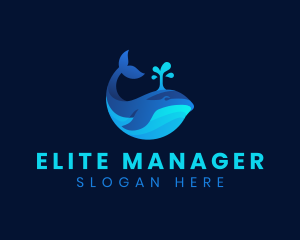 Ocean Whale Marine logo design