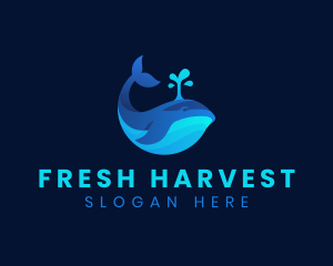 Ocean Whale Marine logo design