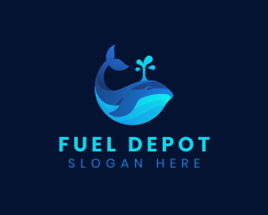 Ocean Whale Marine logo design