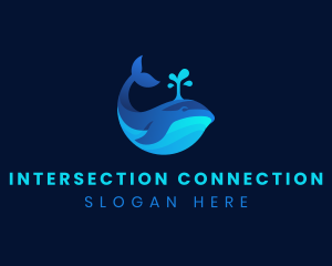 Ocean Whale Marine logo design