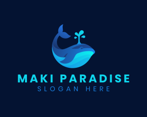 Ocean Whale Marine logo design